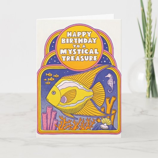 Mystieke Schat Letterpress Kaart (Voorkant)