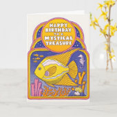 Mystieke Schat Letterpress Kaart (Gele Bloem)
