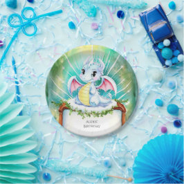 Mystieke Schattigee Draak Verjaardag Papieren Bordje