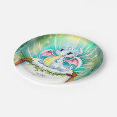 Mystieke Schattigee Draak Verjaardag Papieren Bordje (Gekanteld)