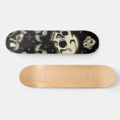 Mystieke schedel en paddenstoel persoonlijk skateboard (Horizontaal)