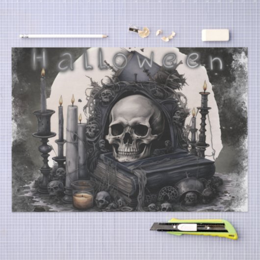 Mystieke schedel tissuepapier (Craft)