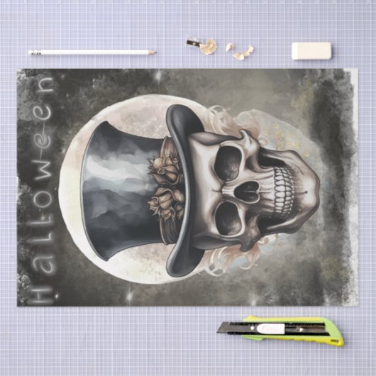 Mystieke schedel tissuepapier (Craft)