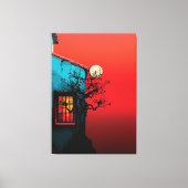 Mystieke schemering raam scène canvas afdruk (Voorkant)