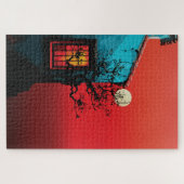 Mystieke schemering raam scène legpuzzel (Horizontaal)