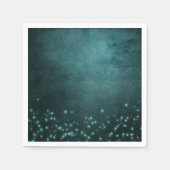 Mystieke schemersterren | Diepe turkooisgroene neo Servet (Voorkant)