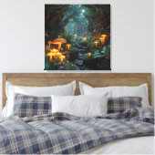 Mystieke schimmels Poster - Fairy Tale Forest Deco Canvas Afdruk (Insitu (Slaapkamer))