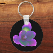 Mystieke schoonheid Crocus Bloem Sleutelhanger (Voorkant)