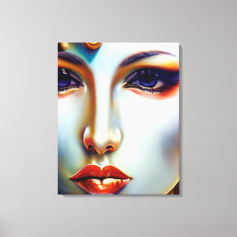 Mystieke schoonheid Golden Queen Canvas Afdruk