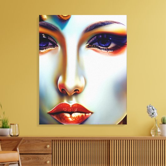 Mystieke schoonheid Golden Queen Canvas Afdruk (Insitu (Woonkamer))
