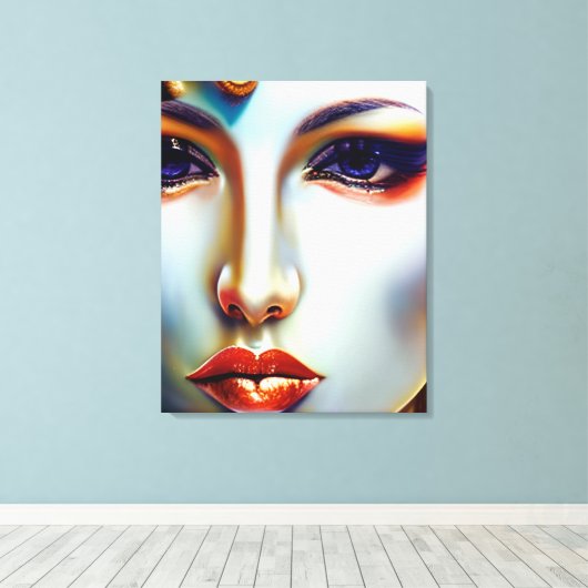 Mystieke schoonheid Golden Queen Canvas Afdruk (Insitu (Houten vloer))