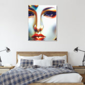 Mystieke schoonheid Golden Queen Canvas Afdruk (Insitu (Slaapkamer))