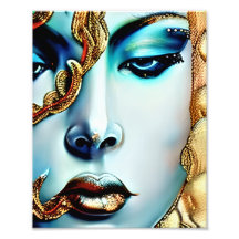 Mystieke Schoonheid Gouden Godin Ai Kunst