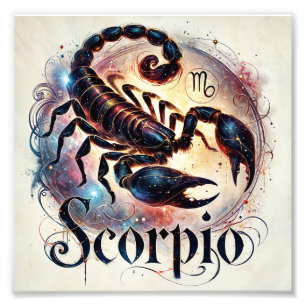 Mystieke Schorpioen Zodiac Art Foto Afdruk