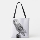 Mystieke schuur uil potlood tekening" tote bag (Achterkant)