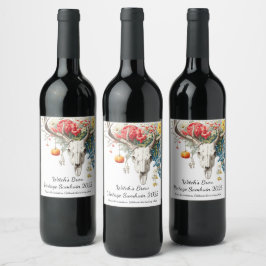 Mystieke Seizoenen | Samhain Hekserij Design Wijn Etiket