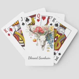 Mystieke seizoenen Samhain Witchy Design Pokerkaarten