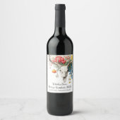 Mystieke seizoenen | Samhain Witchy Design Wijn Etiket (Voorkant)