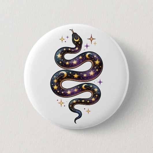 Mystieke Slang Ronde Button 5,7 Cm (Voorkant)