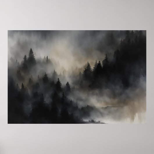 Mystieke sluierkunst - gelaagde penseelstreken in  poster (Voorkant)