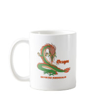 Mystieke Smaragd Draak Koffiemok – Fantasie Wezen