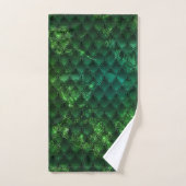 Mystieke Smaragd Fantasie Groen Draak Schubpatroon Bad Handdoek (Handdoek)
