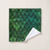 Mystieke Smaragd Fantasie Groen Draak Schubpatroon Bad Handdoek (Wasdoekje)