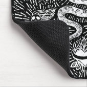 Mystieke Snake Maan Wit Mousepad Muismat (Hoek)