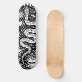 Mystieke Snake Maan Wit Skateboard (Voorkant)