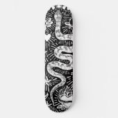 Mystieke Snake Maan Wit Skateboard (Voorkant)