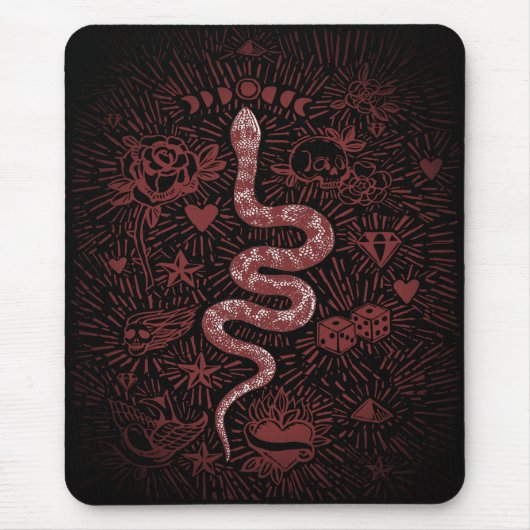 Mystieke Snake  Mousepad Muismat (Voorkant)