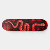 Mystieke Snake Red Skateboard (Horizontaal)