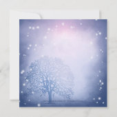 Mystieke Sneeuw Winter Uitnodiging Na Trouwen (Achterkant)