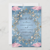 Mystieke Sparkly Sky Save The Date Kaart (Voorkant)