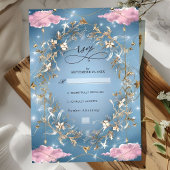 Mystieke Sparkly Sky Wedding RSVP Kaartje