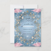 Mystieke Sparkly Sky Wedding RSVP Kaartje (Voorkant)