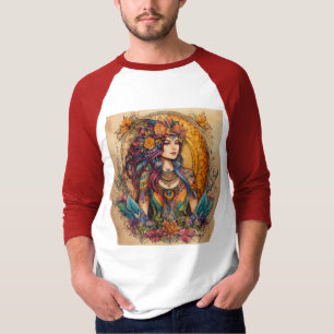 Mystieke Spirit Ink Drawing – Levendig Tattoo T-shirt