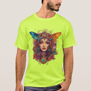 Mystieke Spirit Ink Drawing – Levendig Tattoo T-shirt