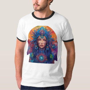 Mystieke Spirit Ink Drawing – Levendig Tattoo T-shirt