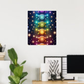 Mystieke Spirituele chakra's Poster (Thuiskantoor)