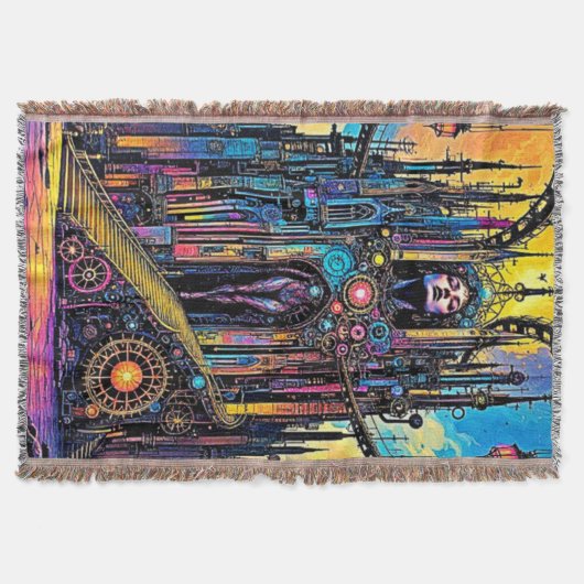 Mystieke Steampunk kathedraal Deken (Voorkant)