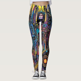 Mystieke Steampunk kathedraal Leggings