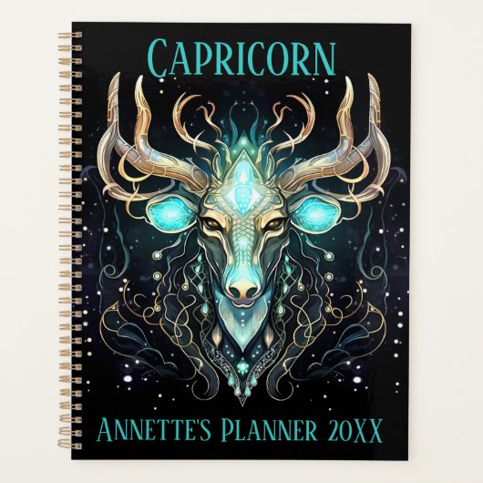 Mystieke Steenbok Zodiac Kunst  Planner (Voorkant)
