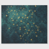 Mystieke sterren cadeaupapier (Vlak)