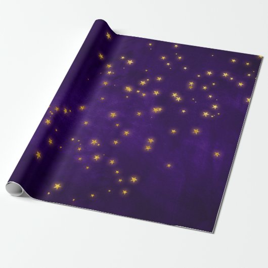 Mystieke sterren cadeaupapier (Uitgerold)