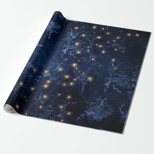 Mystieke sterren cadeaupapier (Uitgerold)