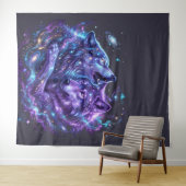 Mystieke sterrenstelsel wolf Kunst-ruimte wolf wan Wandkleed (In Situ (horizontaal))