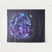 Mystieke sterrenstelsel wolf Kunst-ruimte wolf wan Wandkleed (Voorkant (horizontaal))