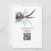 Mystieke Succulent QR Code RSVP Boheemse Bruiloft Kaart (Achterkant)