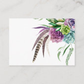 Mystieke Succulenten Bruidsfeest Display Shower Informatiekaartje (Achterkant)